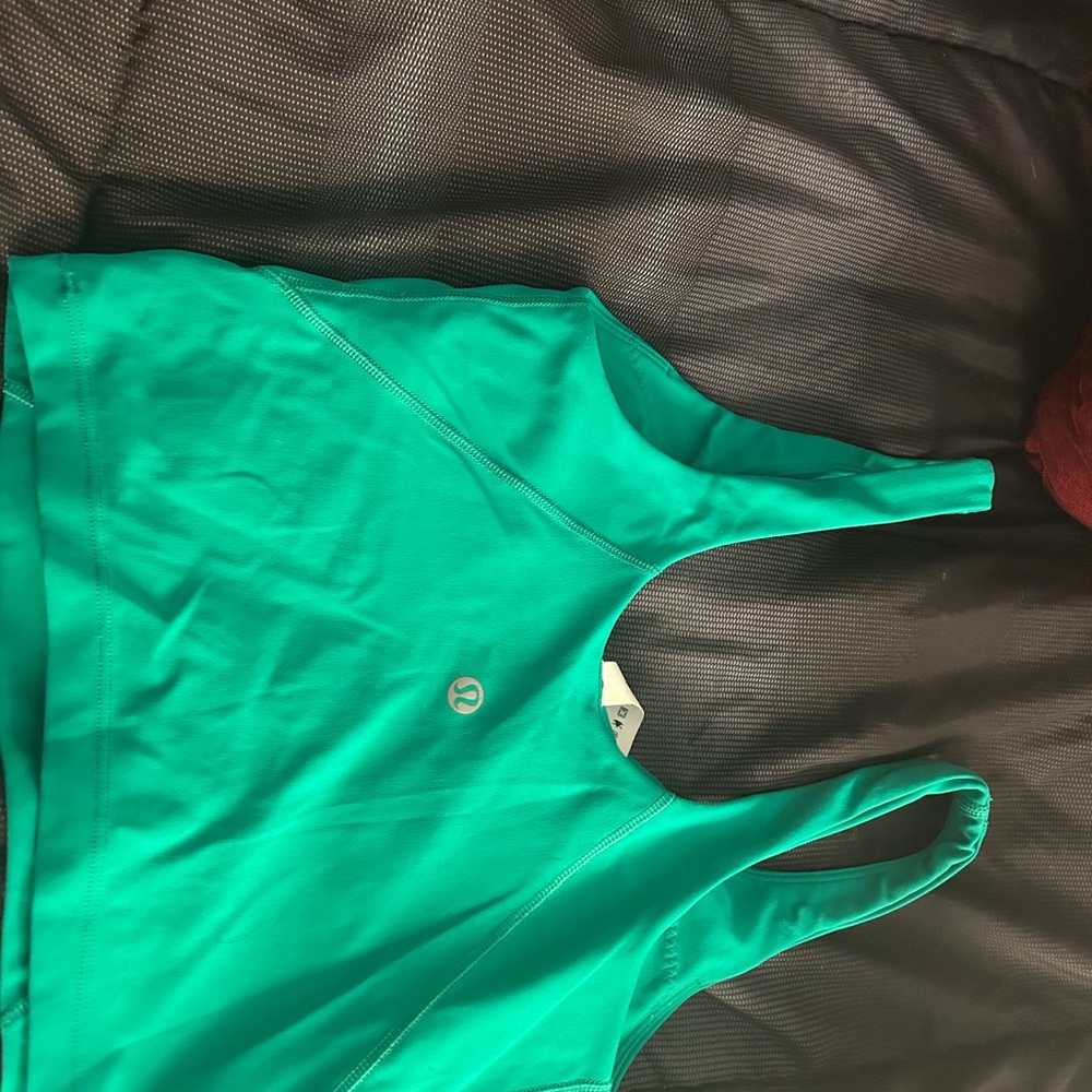 Bundle of 3 lululemon align tanks in Kelley green orange and pitch blue
